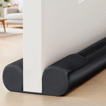 Door Draft Stopper, Under Door Draft Stopper for Bottom, 36 in, Black | Adjustable Size, Covers Gap up to 2.36 in, Easy Install, Blocks Cold air, Light, Reusable, for Bedrooms & Kitchen
