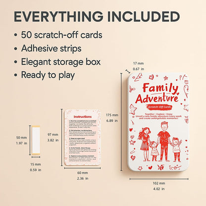 50 Screen-Free Scratch-Off Family Activity Cards | Fun family game night cards for kids and adults