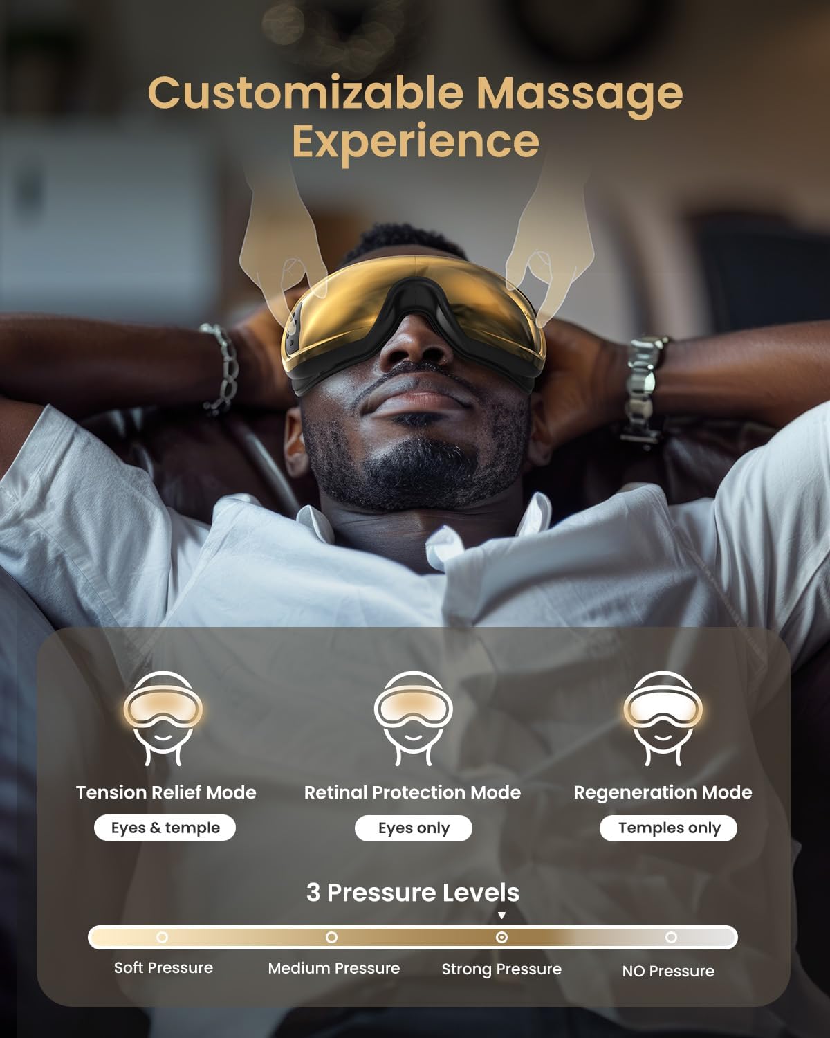 RENPHO Eyeris 3 Eye Massager with Heat and Cooling, Massaging Eye Mask | Voice Control, Vibration & Compression Massager for Dry Eyes & Head Tension, FSA Eligible HSA, Gifts for Women & Men