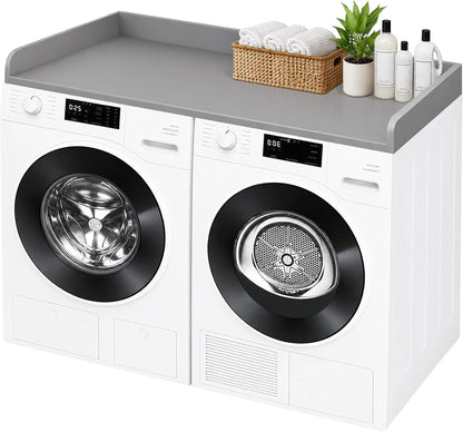 ROYXEN Washer Dryer Countertop, Laundry Countertop Solid Wood, Countertop for All Front-Loaded Washing Machine and Dryer, Extra Room for Laundry Room, Oak