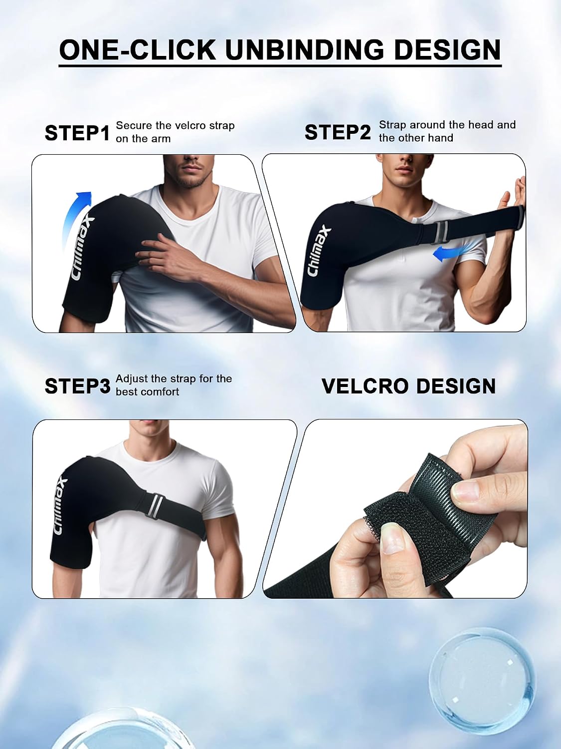 Shoulder Ice Pack for Rotator Cuff & Arm Cold Therapy Wrap,Reusable Hot Cooling Gel Brace Compression Sleeve for Pain Relief, Injuries Post-Surgery Recovery,Men & Women Gift (XLarge-Black)