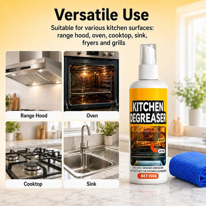2Pcs Spray Grill Cleaner,Kitchen Degreaser Spray,Powerful Degreaser,Degreasing Spray Grill Cleaner,Suitable for Surface Cleaning of Stainless Steel, Steel,and Ceramics