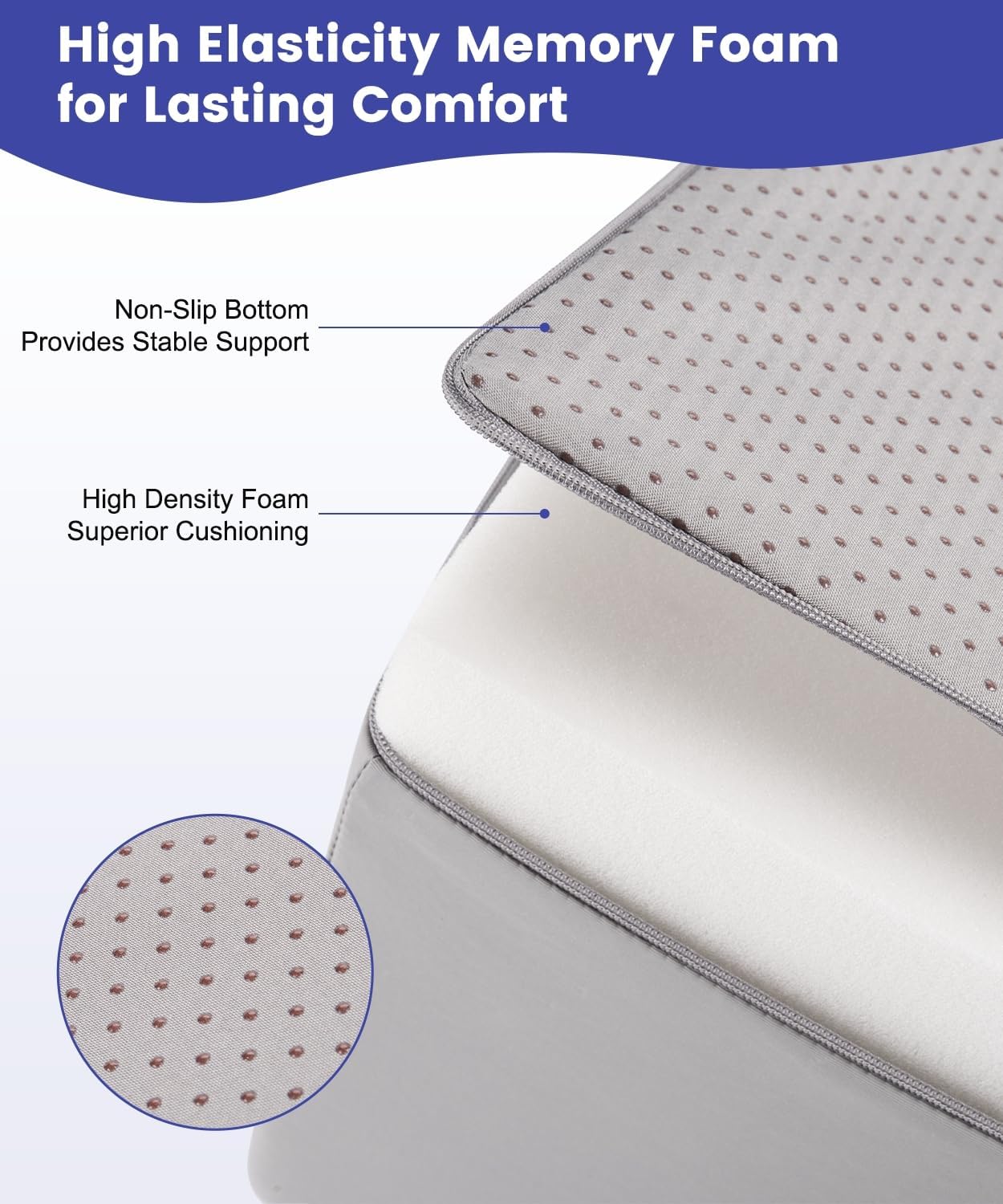 Knee Surgery Pillow Straight Leg Pillow Elevation Blood Circulation | Cooling Cover Foam Wedge for Elevating Leg Machine Washable Removable| Knee Wedge Pillow Post Surgery