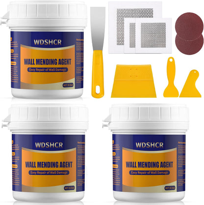 Drywall Repair Kit Drywall Hole Repair Patch Kits Wall Spackle Repair Paste with 8.5OZ White Wall Repair Putty with Scraper, Wall Surface Hole Fill Quick and Easy Solution (1Pack)