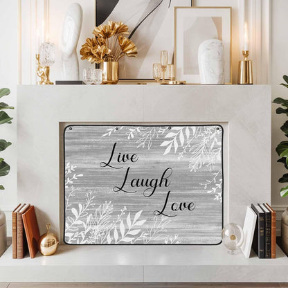 Magnetic Fireplace Cover Brown Rustic Wood Grain Fireplace Screen Decorative Leaves Laugh Love Insulation Fireplace Blocker Blanket Save Energy Fireplace Draft Stopper Covers for Living Room 36x30
