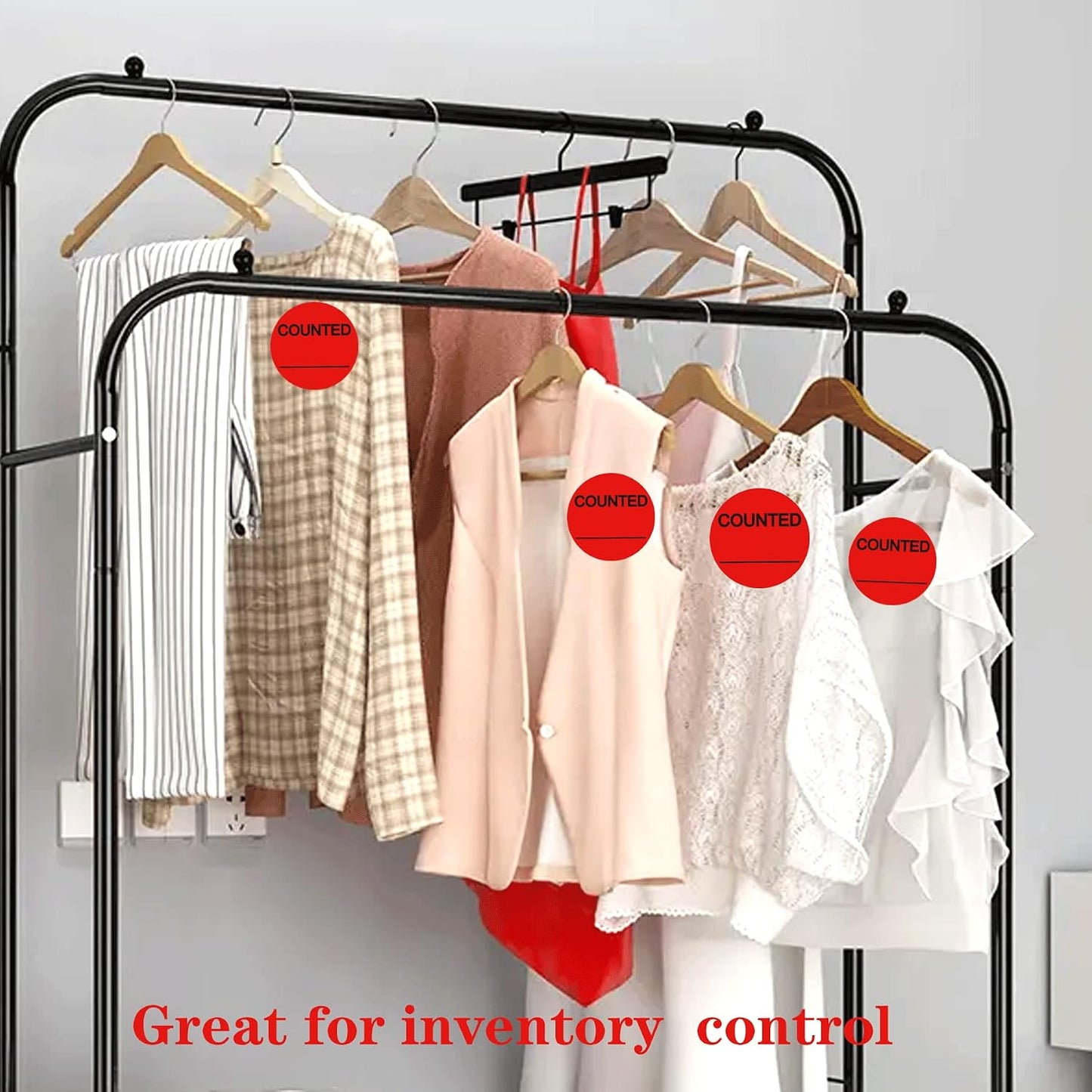 Counted Stickers Counted Inventory Control Label Counted Shipping Labels | 2 Inch Round Circle Counted Stickers for Round Adhesive Writable Inventory Control Shipping and Inventorys 500 Pcs