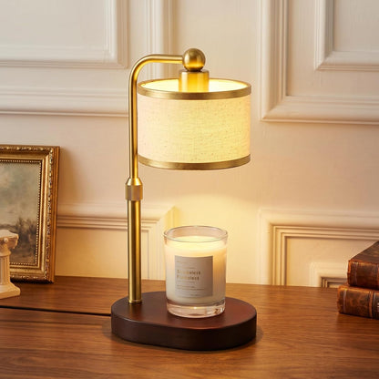 Candle Warmer Lamp with Timer, Modern Golden Candle Warmer for jar Candles, Electric Wax Warmer, Includes 2 Bulbs, Birthday Gift for Women, Mom, Housewarming