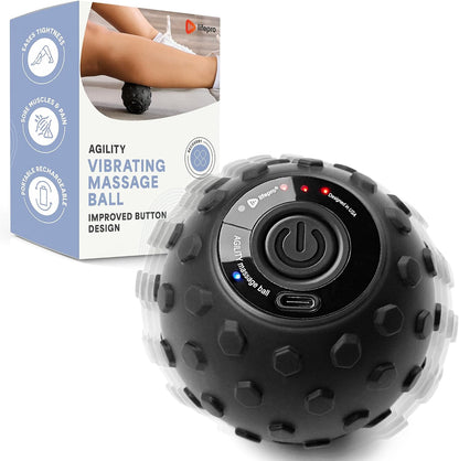 Lifepro 4-Speed Vibrating Massage Ball Roller- Revolutionary Lacrosse Ball Deep Tissue Trigger Point Therapy - Massage Ball for Plantar Fasciitis, Yoga Therapy, Mobility, Myofascial Release Ball