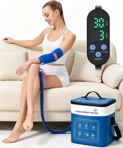 JOBYNA Leakproof Cold Therapy Knee Pad – Compatible Exclusively Ice Therapy Machine, Continuous Circulating Ice Knee Wrap for Post-Surgery Recovery, ACL, Meniscus Tear – No Gel Replacement Pad