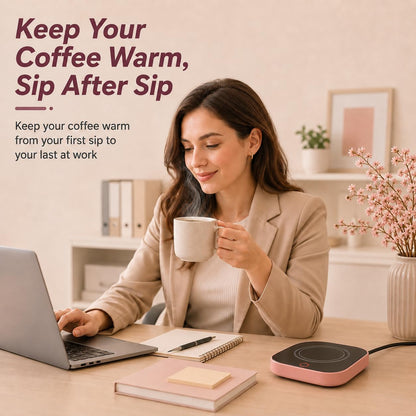 Coffee Cup Warmer, Auto Shut-Off Mug Warmer, 3 Temperature Setting