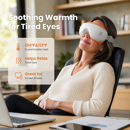 BOB AND BRAD Eye Massager with Heat and Cooling, FSA-HSA Eligible, Heated Eye Massager Mask for Dry Eyes, Migraines, Headaches Relief, Reduce Strain, Improve Sleeping, Birthday Gift for Women Men