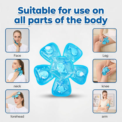 Head Gel Ice Pack, Cold Gel Ice Packs for Injuries, Heat Stroke Prevention Cooling Hat Insert, Reusable Ice Packs for Hard Hats, Sun Hats, Cycling Helmets, 4 Packs