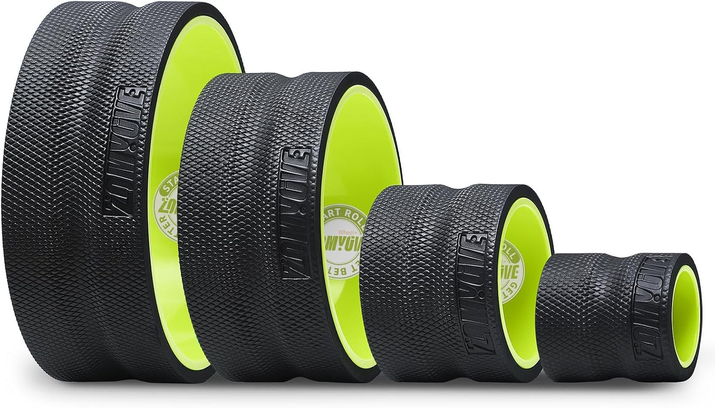 3 Pack Back Roller- Yoga Wheel for Back Pain Reliefn & Stretching, Back Wheel for Deep Tissue Massage, Foam Roller for Physical Therapy & Exercise | Blue
