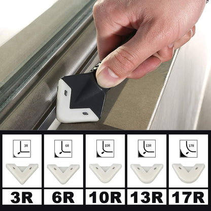 King&Charles Silicone Caulking Tool Kit, 3in1 Caulk&Grout Remover Tool | 4pc Glass Glue Angle Scraper Include, Sealant Finishing Tool for Bathroom, Kitchen, Floor, Window, Sink Joint