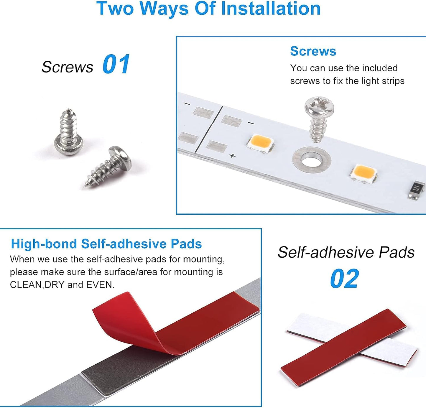 Motion Sensor LED Strip Lighting Kit. Plug in. Perfect to Work as Motion Activated Lighting for Under Cabinets Closets Wardrobe Hallway Stairs Beds Garage Kitchen. 6-Rigid-Strip. Warm White 2700K.