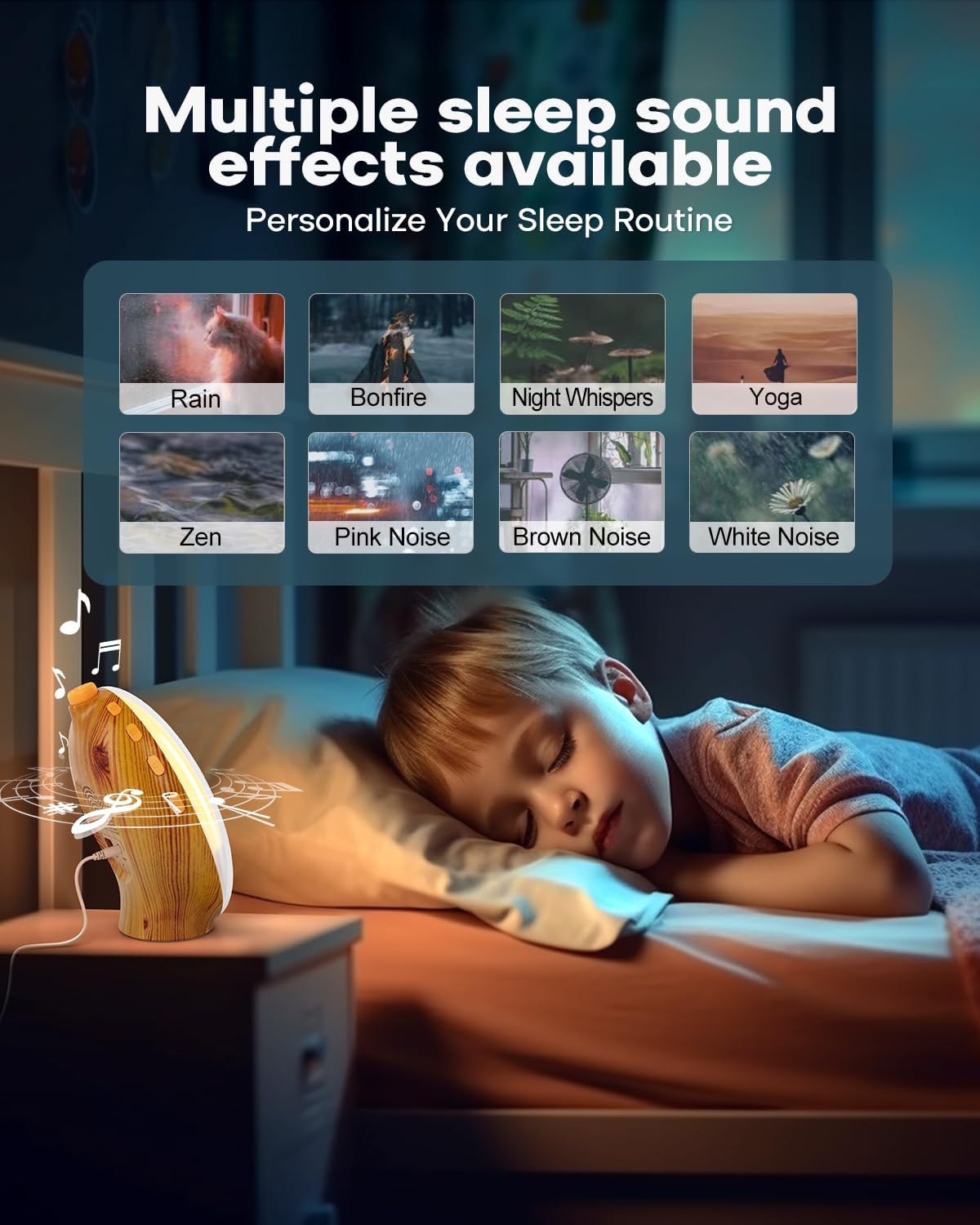 Sunrise Alarm Clock for Heavy Sleepers, Wake Up Light with Sunrise/Sunset Simulation, Dual Alarms & Natural Sounds, Snooze & Sleep Aid, FM Radio, 7 Colors Night Light for Bedroom, Ideal for Gift