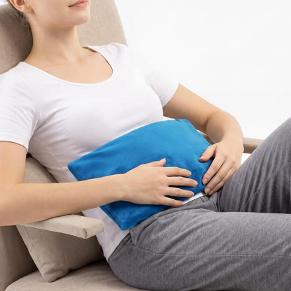 Microwave Heating Pad 6 x 12 Small Heating Pad Microwave, Microwave Bean Bag Heating Pad for Neck and Shoulders, Moist Heat Pack Pillow Warm Compress for Knee, Muscles, Joints, Wrist (Dark Blue)