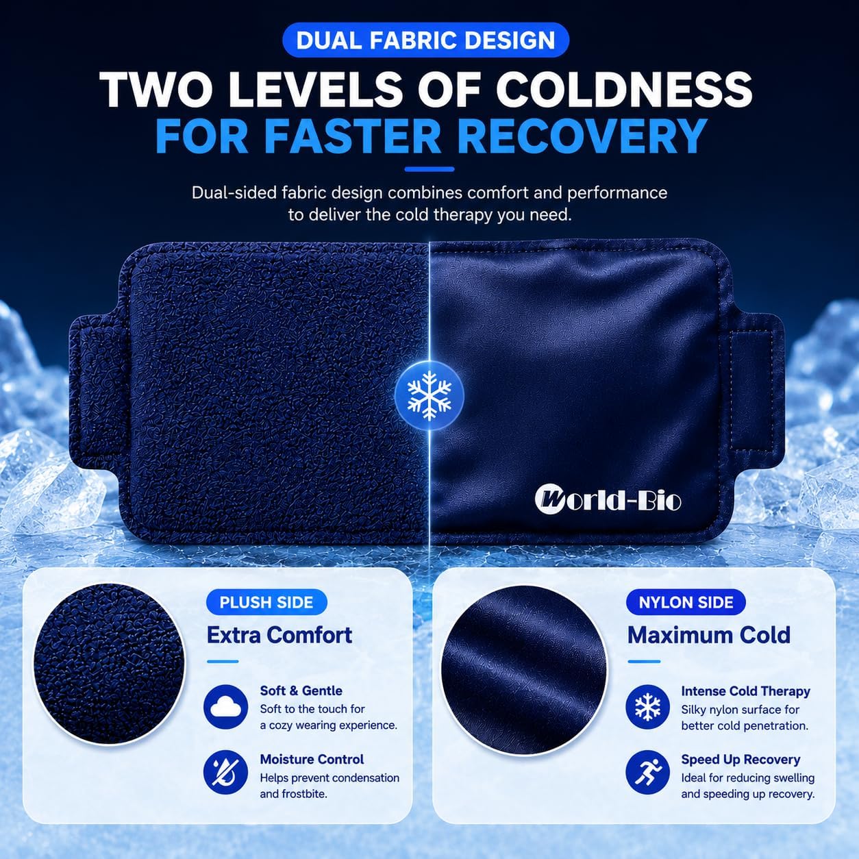 Gel Soft Flexible Ice Packs for Injuries, Reusable Cold Pack, Hot Cold Compress for Joint&Muscle Pain, Surgery Recovery, Inflammation, Swelling, Face, Head, Wrist, Ankle&Foot Injury, 4 Pack-5.1"x6.3"