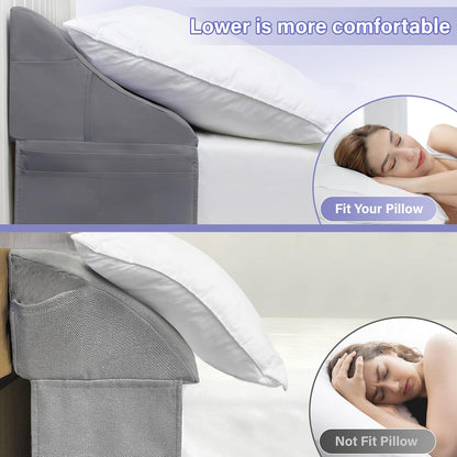 Vekkia King Size Bed Wedge Pillow for Headboard,Bed Wedge Gap Filler(0-6")