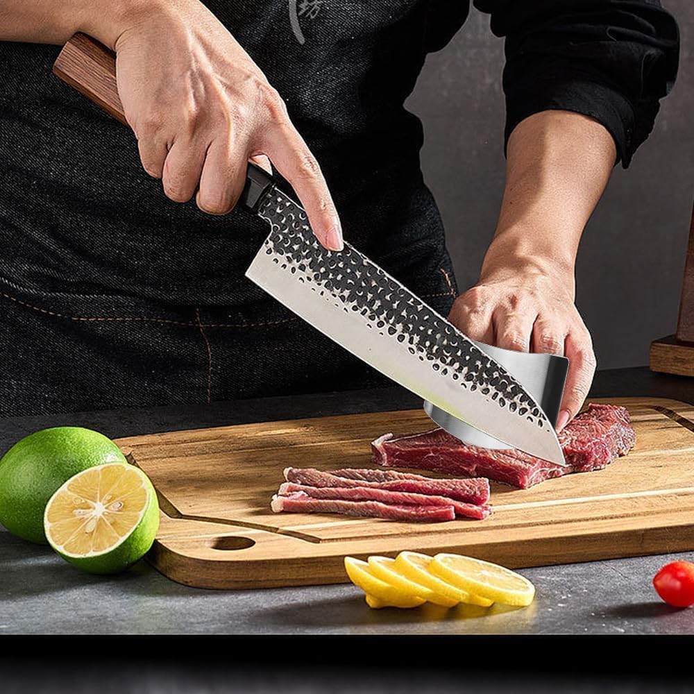 Stainless Steel Finger Guard, 2026 New Upgrade Safe Slicing Tool, Finger Protector for Cutting Food for Chopping Dicing and Kitchen Food Prep (2 PCS)
