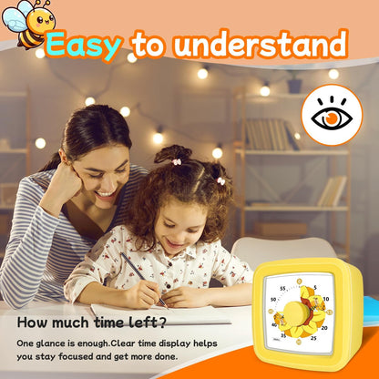 Kids Visual Timer 60 Minute – Countdown Clock for Homework, Kitchen Timer for Cooking, Silent Mini Timer with Cute Mermaid Shell Pattern, Gift Timers for Kids Focus & Daily Routines, Purple