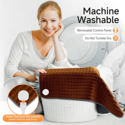 17"x33" Heating Pad XXXL for Back Pain, Extra Large Heated Pad for Neck/Shoulders/Legs/Knees/Feet/Cramps, Birthday Fathers Mothers Day Gifts for Mom Dad Women Men Grandma Her, 6 Heat Settings Auto-Off