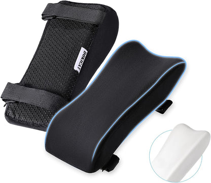 Dokicat Ergonomic Memory Foam Office Chair Armrest Pads, Gaming Chair Arm Rest Cover Pillow, Elbow Support Cushion for Computer, Wheelchair and Desk Chairs (Set of 2)