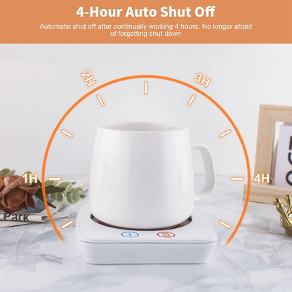 VOBAGA Coffee Mug Warmer, 4 Hours Auto Shut Off Cup Warmer for Office Home Desk with 3 Temperature Settings, Electric Beverage Warmer for Cocoa,Tea, Milk, Soup, for Coffee Gifts, Sky Blue (No Cup)