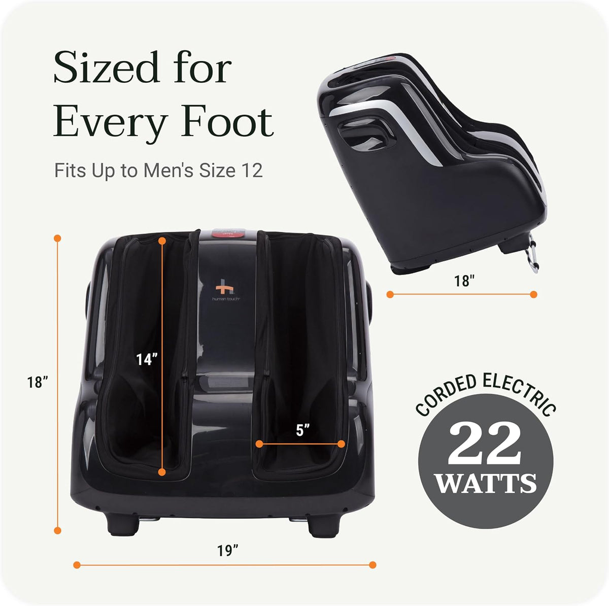 Human Touch Reflex5s Foot & Calf Massager Plantar Fasciitis - HSA Approved