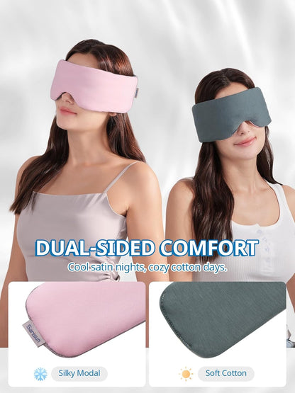 SARISUN Sleep Mask Dual-Side Blackout Eye Masks for Sleeping Men&Women