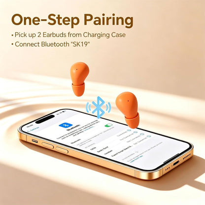Smallest Invisible Mini Earbuds Wireless Bluetooth Low Profile Micro Tiny | Discreet Hidden Earbuds for Work, Small Headphones, Invisible Sleep Wireless Earphone IPX5 Waterproof for Small Ear Canals