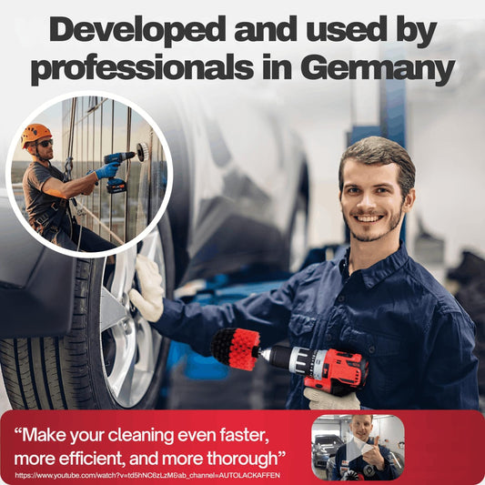 Drill Brush Attachments for Cleaning [Set of 6] Car, Household & More | Brush Drill Attachment for Cleaning I Brush Drill Attachment for Cleaning I Drill Brush for Car Detailing