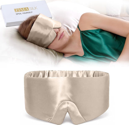 ZIMASILK 22 Momme 100% Mulberry Silk Sleep Mask - Full Silk Filled