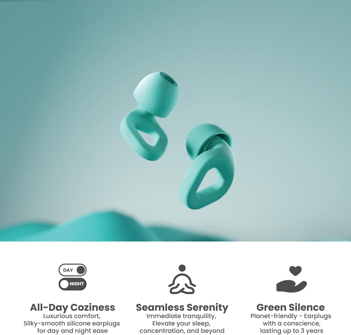 Zenz Unwind Ear Plugs for Sleeping Noise Reduction - Comfy Reusable Soft Silicone Earplugs for Focus, Study, Work - 8 Pair Eartips in XS/S/M/L - 27dB Hearing Protection with Storage Case - Onyx Black