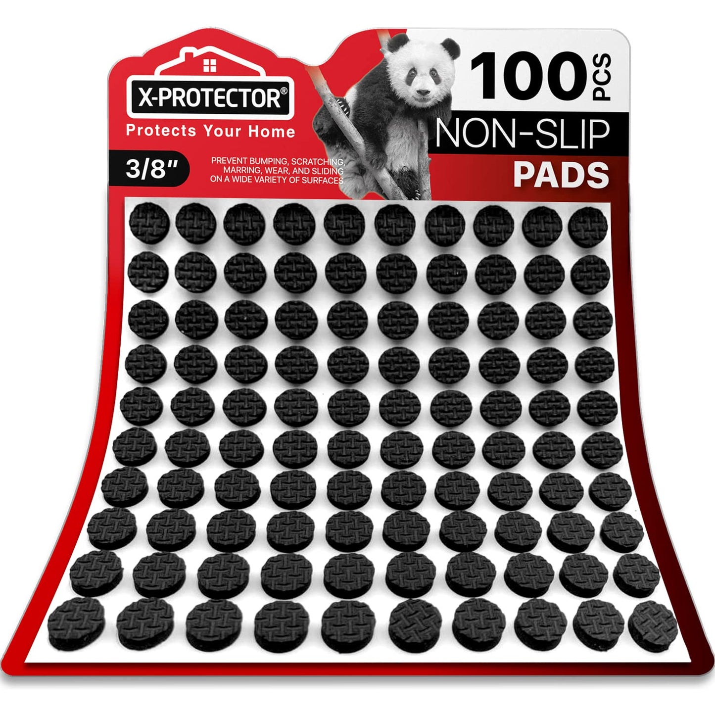Cabinet Door Bumpers X-Protector 100 PCS – Small Felt Pads 3/8” (Brown) | Ideal Felt Bumpers – Self-Adhesive Thick Felt Dots – Bumper Pads to Protect Glass & Other Surfaces!