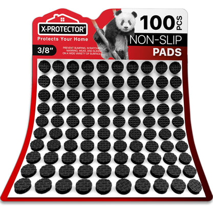 Cabinet Door Bumpers X-Protector 100 PCS – Small Felt Pads 3/8” (Brown) | Ideal Felt Bumpers – Self-Adhesive Thick Felt Dots – Bumper Pads to Protect Glass & Other Surfaces!