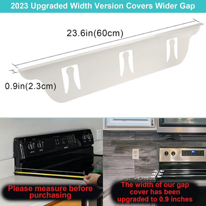 Stove Cover, Stove Guard, Stainless Steel Stove Gap Covers, Heat Resistant & Easy to Clean Stove Counter Gap Cover, Kitchen Stove Counter Gap Cover Eliminates Gap Between Counter & Appliances (2 pcs)