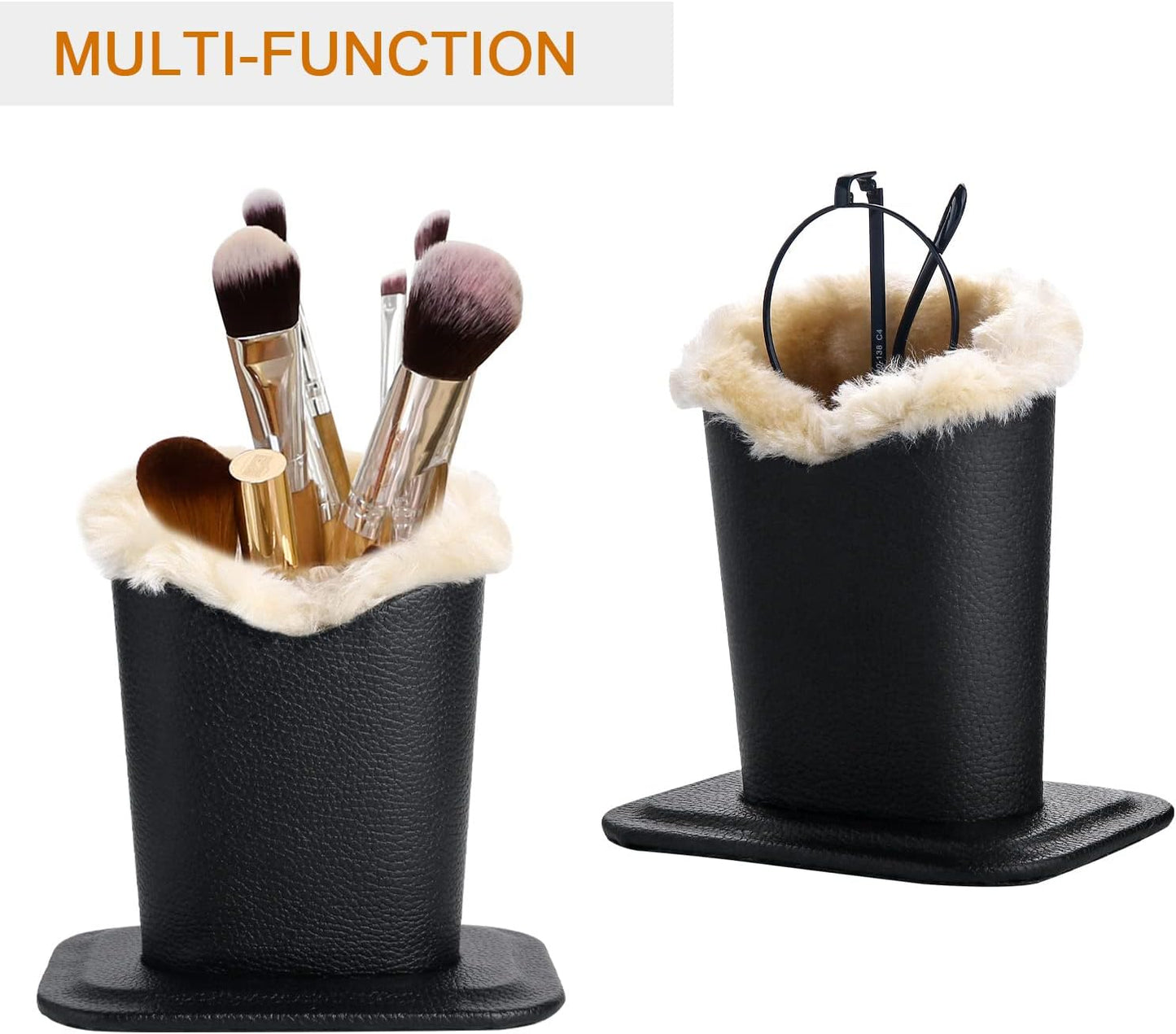Plush Lined Eyeglasses Holder,Glasses Storage Organizer for Desk, Nightstand, Office,Eyewear Display Case,2 Packs