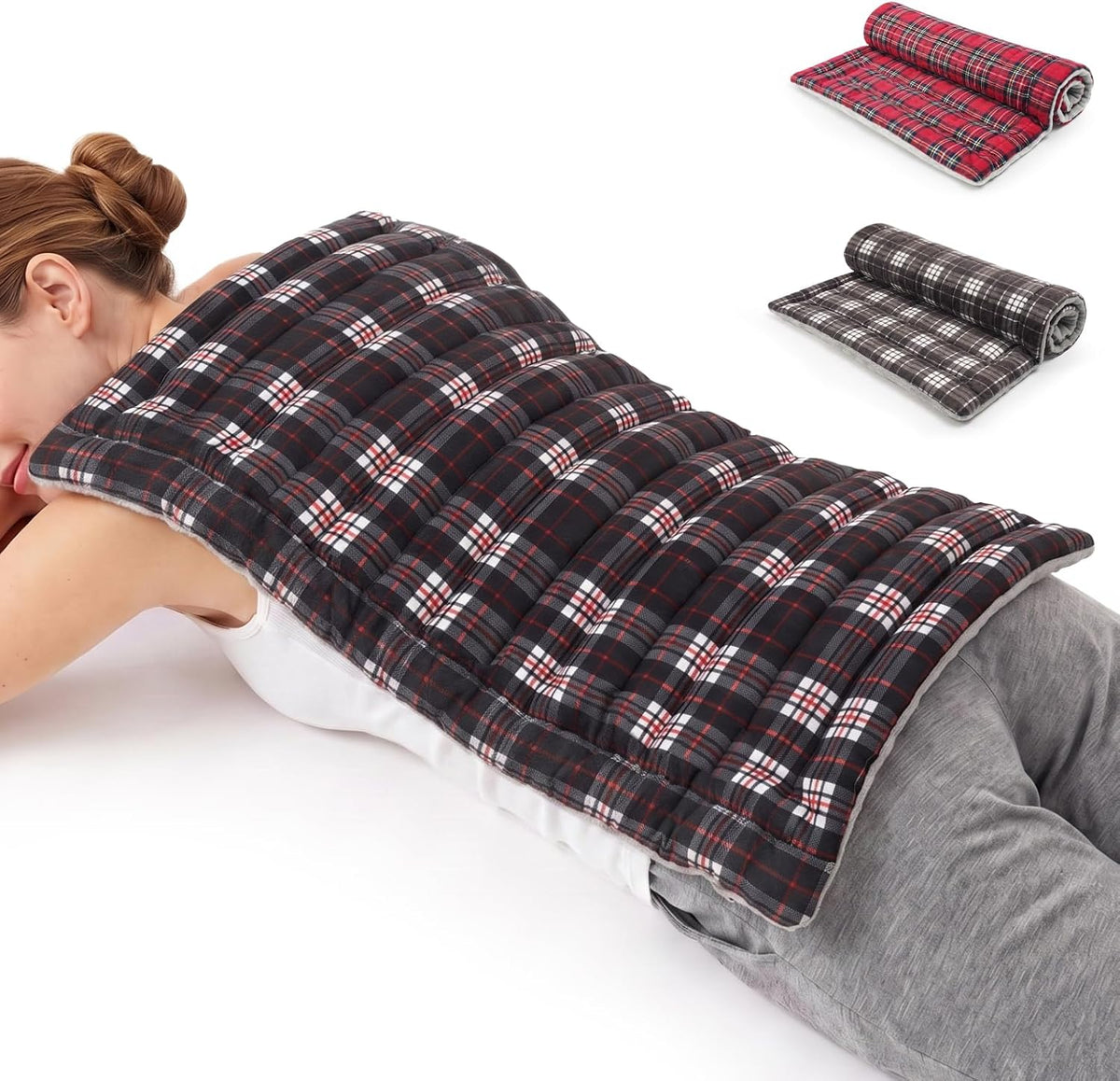 Microwave Heating Pad for Pain Relief, 8 x 18 Grey