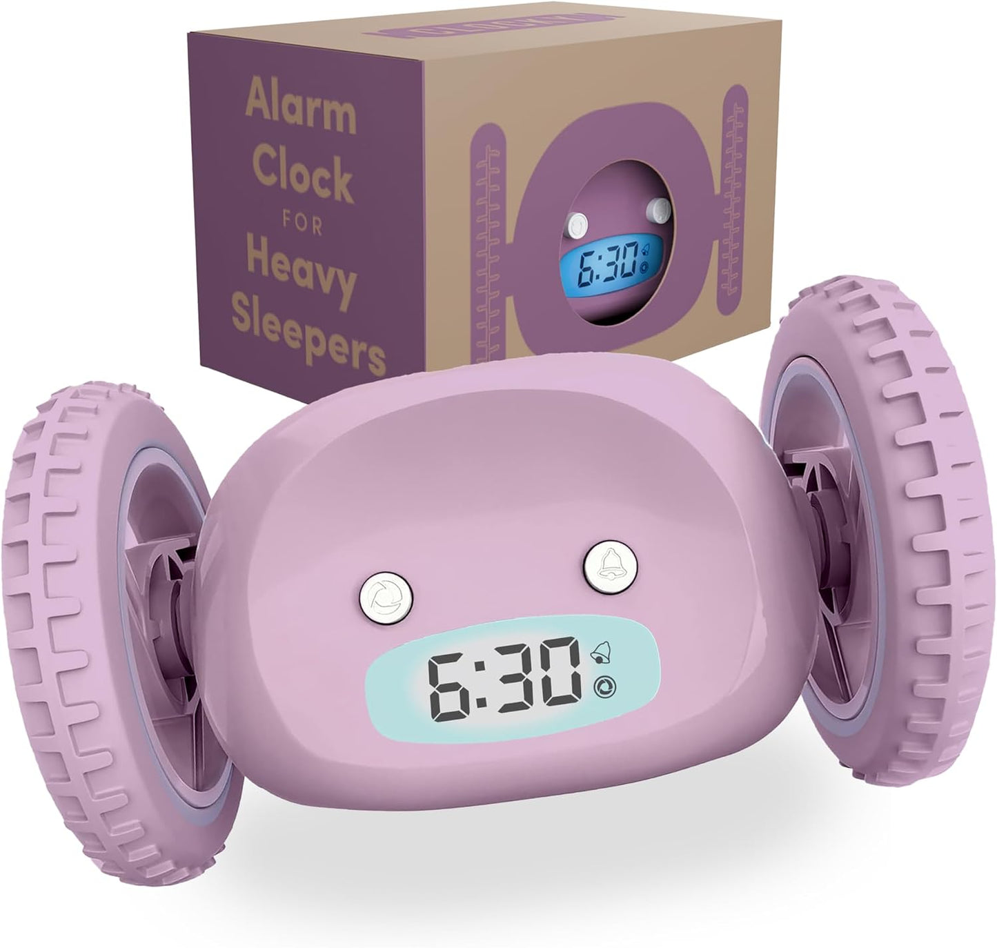 CLOCKY Alarm Clock on Wheels – Loud Rolling Alarm Clock for Heavy Sleepers | Runaway Clock that Jumps & Runs to Wake You Up | Funny Unique Gift for Adults, Teens & Kids Bedrooms (Black)