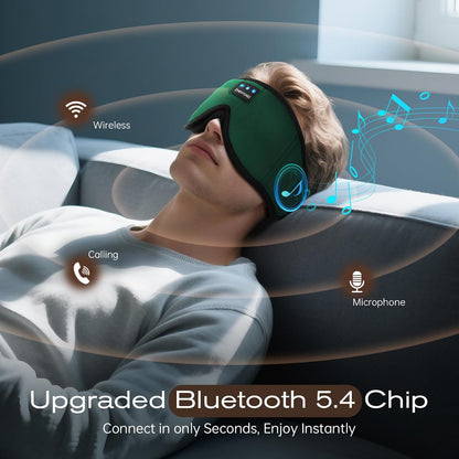 Sleep Mask with Bluetooth 5.4 Headphones, Removable 3D Eye Cups, Timing Sleeping Headphones for Side Sleepers, Wireless Music Eye Mask Speakers for Men, Women, Tech Gifts, Pink