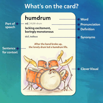 Skillmatics Vocabulary Flash Cards, SAT Prep – Wordables Level 3 | Screen-Free, Spelling Game, Learn 100 words with Wordplay, Visuals, & Soundplay, Learning Gift for Ages 8, 9, 10 & Up