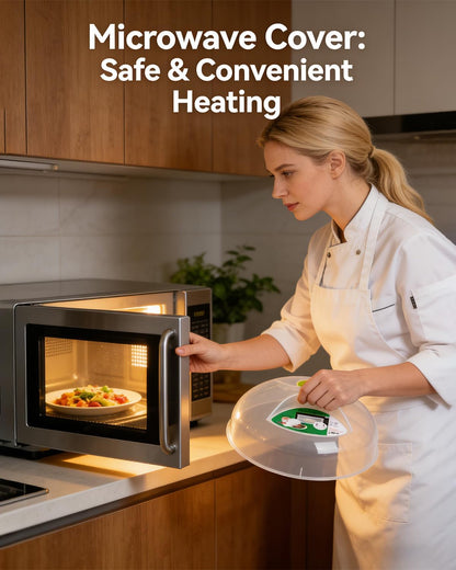 Microwave Splatter Cover, Microwave Cover for Food, Large Microwave Plate Cover Guard Lid with Steam Vents Keeps Microwave Oven Clean, 11.5 Inch BPA Free & Dishwasher Safe