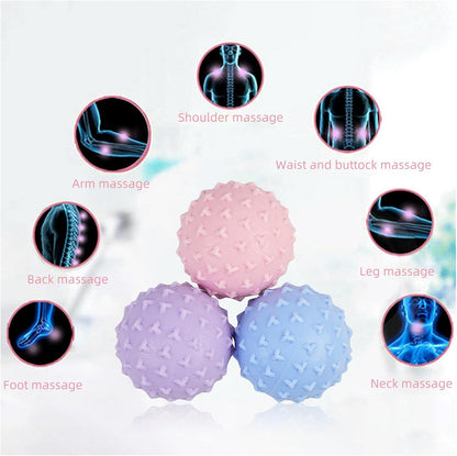 WOVTE Massage Lacrosse Ball Therapy for Sore Muscles Myofascial Release | Shoulders, Neck, Back, Foot, Body, Deep Tissue, Trigger Point, Muscle Knots, Yoga
