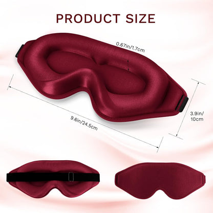 FlyCoco 99% Fully Block Out Light Eye Sleep Mask, 3D Deep Contoured Eyes Cover Zero Pressure, Long Lash Extension Eyes Mask with Adjustable Straps for Sleeping Travel Home Nap Rest Women Men (Pink)