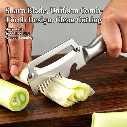 Premium Vegetable Peeler with Wooden Handle and Bottle Opener, Multi-Functional Vegetable Peeler for Fruit Pumpkin Peeling Potato and other vegetables or fruits (1pcs)