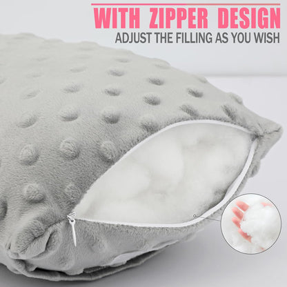 Small Neck Pillow for Recliner Chair Neck Support Pillows Pain Relief Plump Adjustable Filling Nap Airplane Sleeping Little Cushion Minky Dot Dark Gray