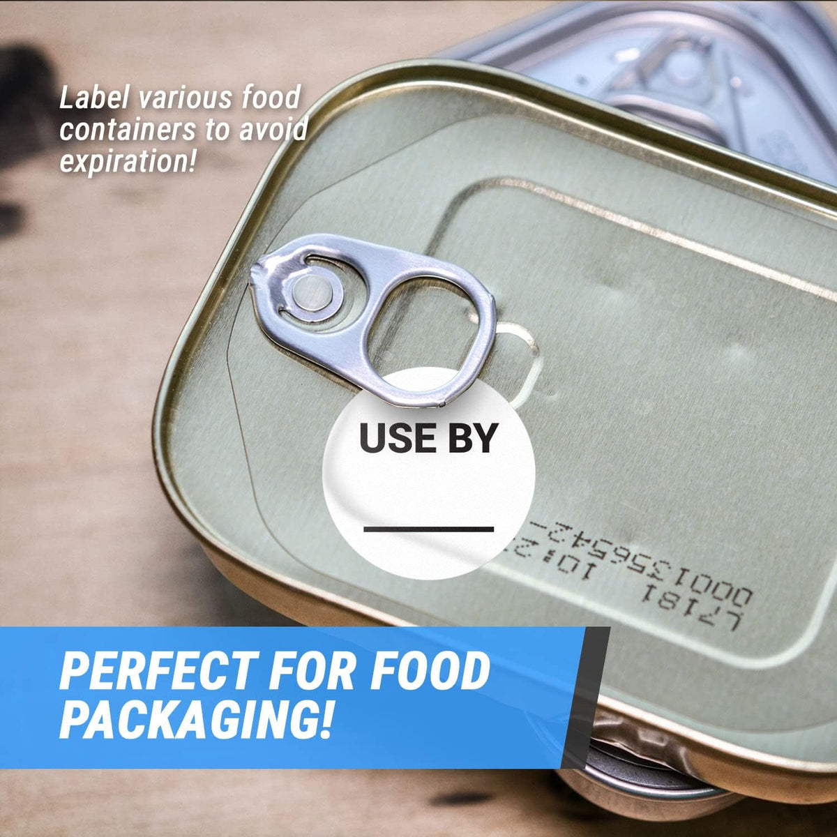 Sell By/Expiration Food Date Labels (1.5 inch, Round - 300 Labels)