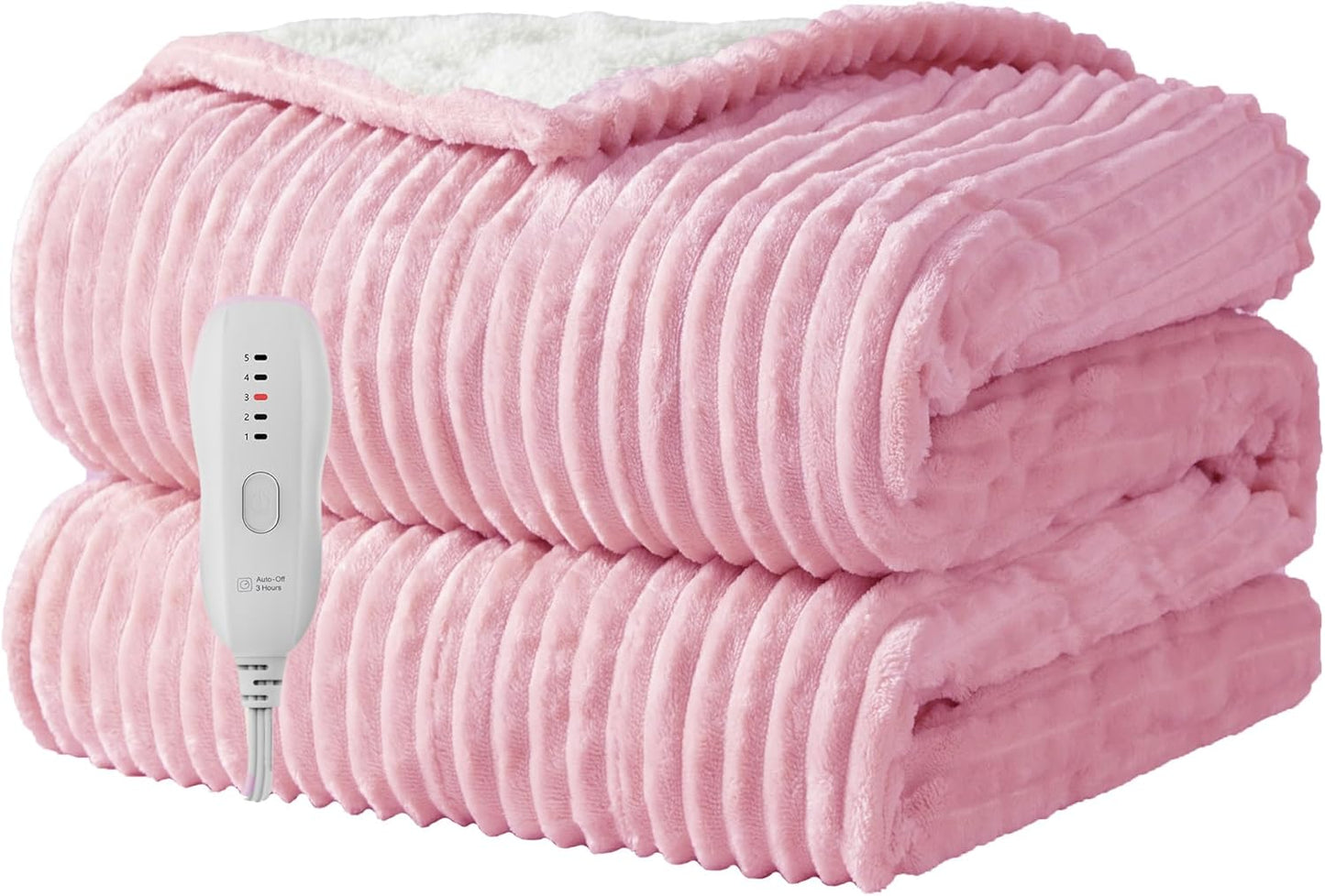 Texciting Heated Blanket 50X60,Soft Electric Blanket,ETL Certified,Grey | Heating Levels,Auto-Off Function,Heated Throw Blanket for Bed,Machine Washable,Gifts for Woman