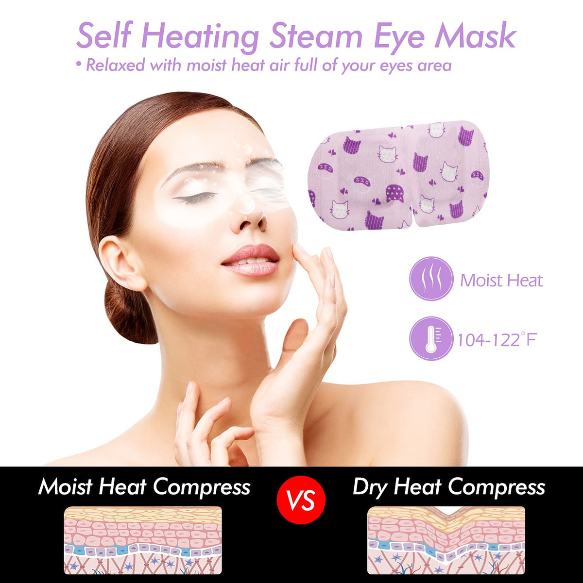 Jekeno Steam Eye Mask Heated Eye Masks for Dry Eyes